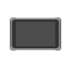 Protected computer diagnostics monitor isolated vector illustration