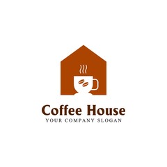 Coffee cup vector logo design template. Vector coffee shop label. Suitable for company logos, communities and online shops.