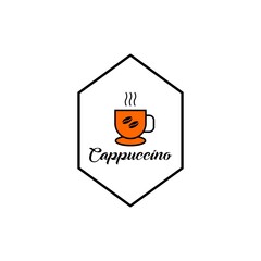 Coffee cup vector logo design template. Vector coffee shop label. Suitable for company logos, communities and online shops.