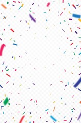 Colorful Confetti celebrations design isolated on transparent background - 421719951