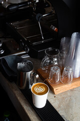 coffee latte on background