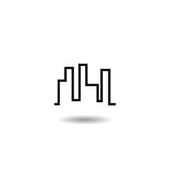 City Skyline logo with shadow