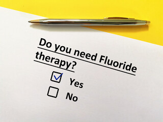 Questionnaire about dental procedure