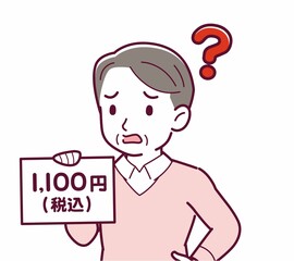 総額表示義務化のイラスト