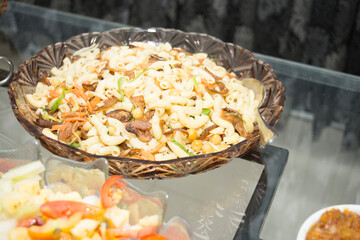 restaurant pasta main dish menu with buffet ideas