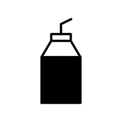 Milk box icon. Editable stroke. Design template vector