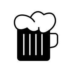 Beer mug icon. Element of drinks icon for mobile concept and web apps. Premium icon on white background. Editable stroke. Design template vector