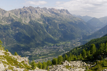 Fototapeta na wymiar The Valley of Chamonix (Alps, France)