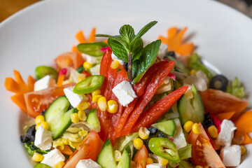 fresh and healthy mediterranean salad