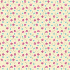 Seamless pattern spring flowers