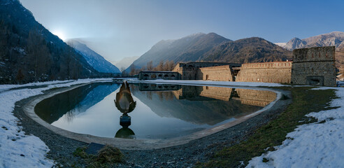the Fort lake in Vinadio, Cuneo 