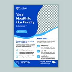 Medical Healthcare Flyer Template | Poster, Leaflet  Brochure for Medical