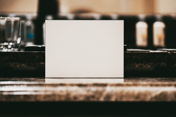 White empty boxes in a hotel bathroom. Modern interior in marble in brown tones