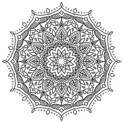 Indian mandala for coloring antistress