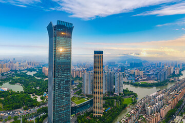 Fototapeta premium Urban scenery of Wenzhou City, Zhejiang Province, China