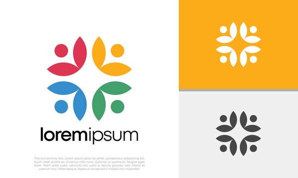 Global Community Logo Icon Elements Template. Community human Logo template vector. Community health care. Abstract Community logo. Human Resources Consulting Company.