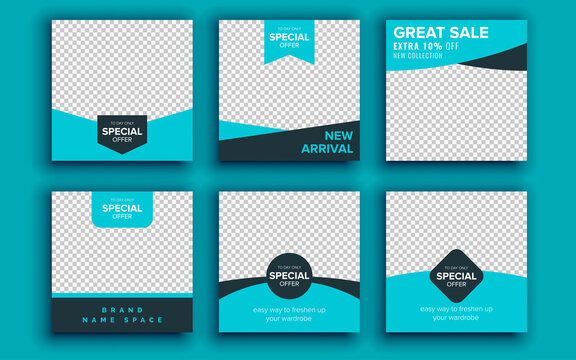 Set of sale banner template design. Vector illustration.