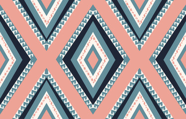 Abstract ethnic geometric pattern design background for wallpaper or other fabric pattern.