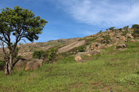 Sibebe second largest monolite rock in Eswatini, Swaziland, granite mountain