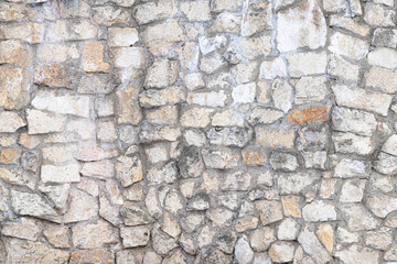 Stone wall texture photo. Old ancient stones. Grey colour