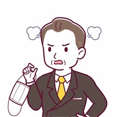 Fototapeta premium マスクを外した人のイラスト