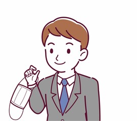 マスクを外した人のイラスト