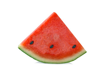 Sliced of watermelon isolated on white background.