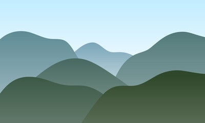 Fototapeta na wymiar Mountain landscape with a color gradient