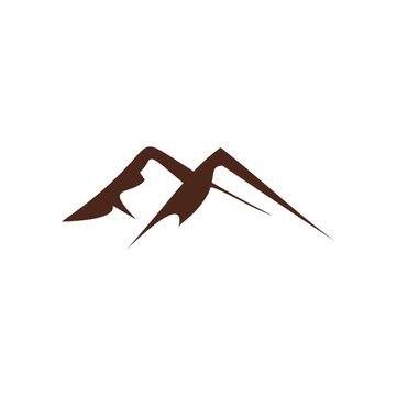 abstract mountain letter M logo icon