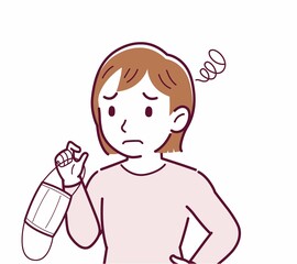 マスクを外した人のイラスト