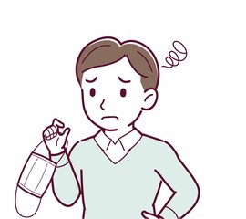 マスクを外した人のイラスト