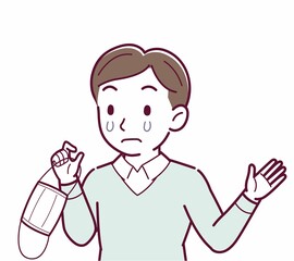 マスクを外した人のイラスト