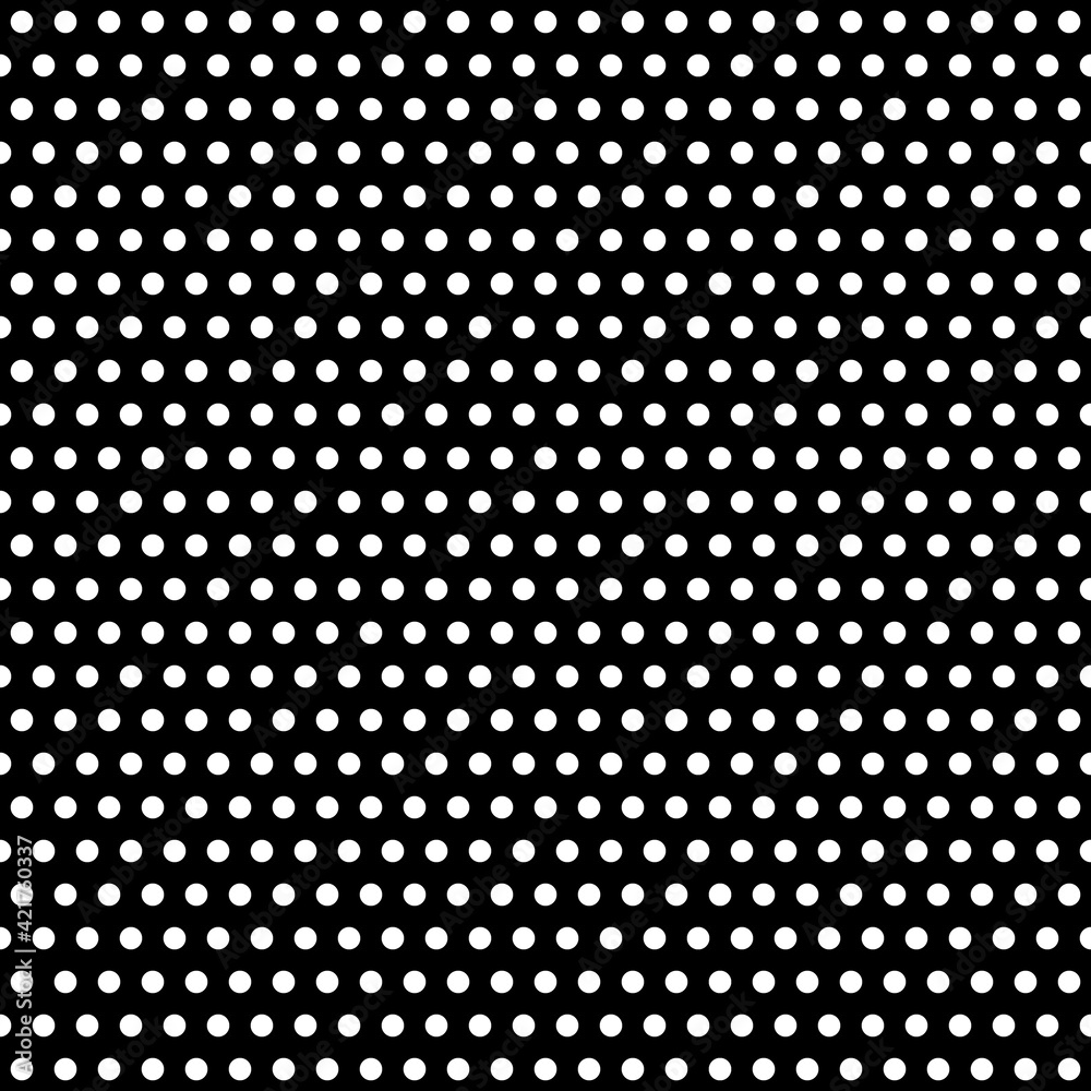 Poster Diagonal Vector Dots. Black Background. Vector. White Diagonal Dots.