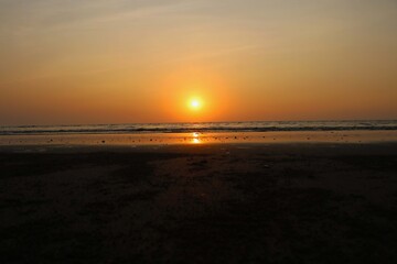view of sunset near beach