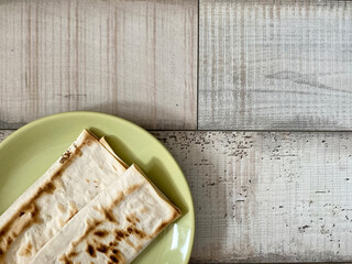 pita bread on a plate