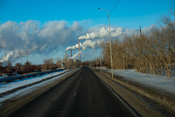 railway in winter