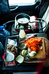 still life with a glass of water
