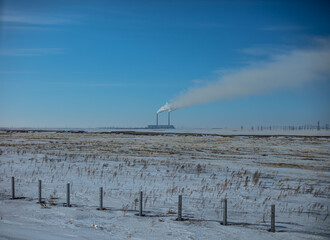 wind turbine in winter