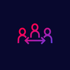mediator or brokerage vector icon