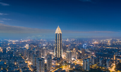 Night view of Wenzhou City, Zhejiang Province, China © Weiming