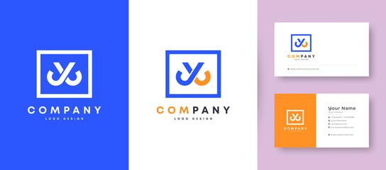 Crown Flat Minimal Initial J, JJ, and JL Letter Logo With Premium Business Card Design Vector Template for Your Company Business