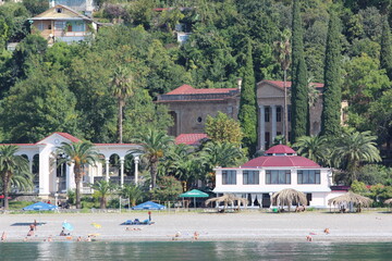 Fototapeta na wymiar Beach and hotels by the sea