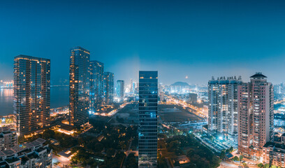 Fototapeta na wymiar Night view of Wenzhou City, Zhejiang Province, China