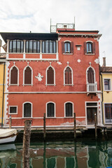 Fototapeta na wymiar View on a historic building in the city of Chioggia, Veneto - Italy