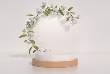 Abstract minimal scene, design for cosmetic or product display podium 3d render.
