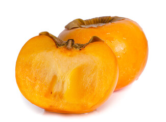 persimmon fruit an isolated on a white background