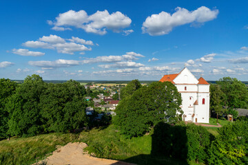 Fototapeta na wymiar The Roman Catholic Transfiguration Church in Navahrudak (Novogrudok), Belarus, where poet Adam Mickiewicz was baptised