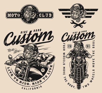 Custom motorcycle vintage prints