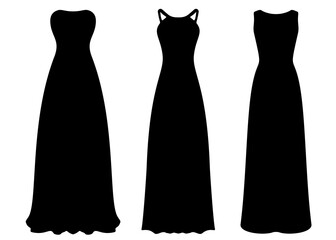 Long evening dresses for women in the set.