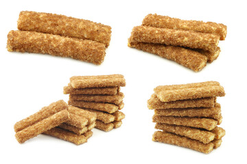 cinnamon sticks on a white background